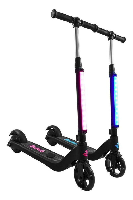 Patinete Elétrico Laser Led Rosa 1824 Unitoys Cor Preto