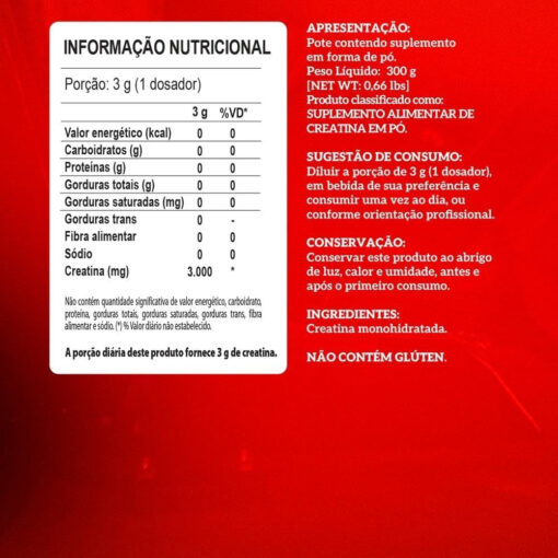 Creatina Monohidratada 100% - 300g Integralmédica Sabor Neutro - Image 3