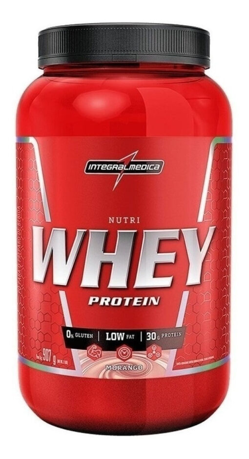 Nutriwhey 907g Pote - Integralmedica Sabor Morango