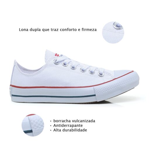 Combo 2 pares All Star Convencional Branco+Branco - Image 3