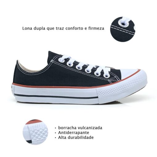 Combo 2 pares All Star Convencional Preto+Branco - Image 9