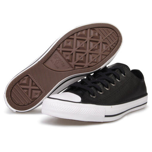 TÊNIS CONVERSE ALL STAR CHUCK TAYLOR COURO PRETO - Image 4