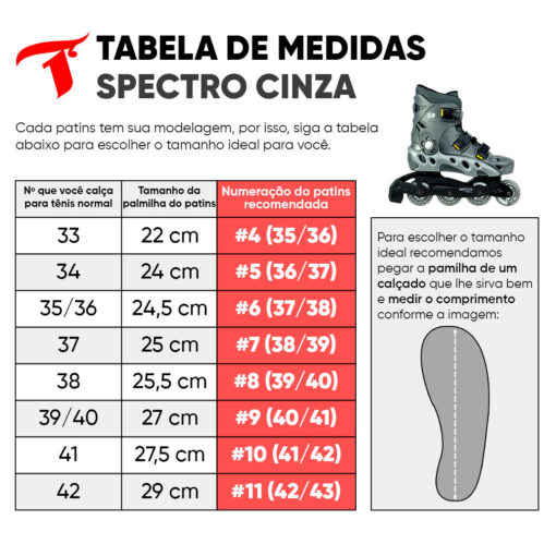 Patins Spectro Cinza - 72mm ABEC-5 - Image 4